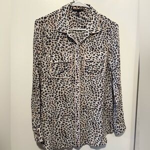Vintage VS catalog leopard button down size XS